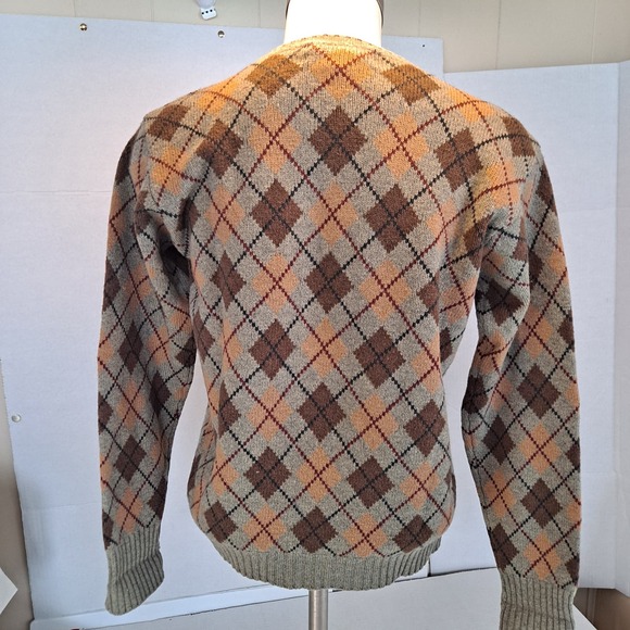 Ralph Lauren Sweater Size S Lambswool Cashmere Pullover Argyle Fall Colors - Picture 2 of 7